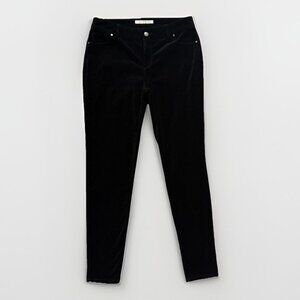 Boston Proper Velvet Pants Womens 8 Black Skinny Stretch‎ Career Casual